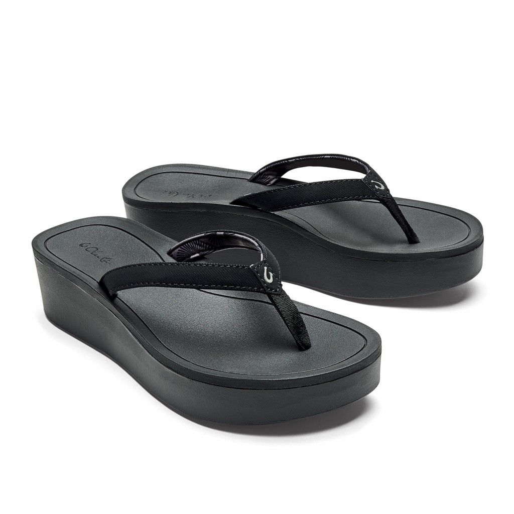 Sandalias Olukai Pi‘o Lua - Chanclas Mujer Negros 20098-634